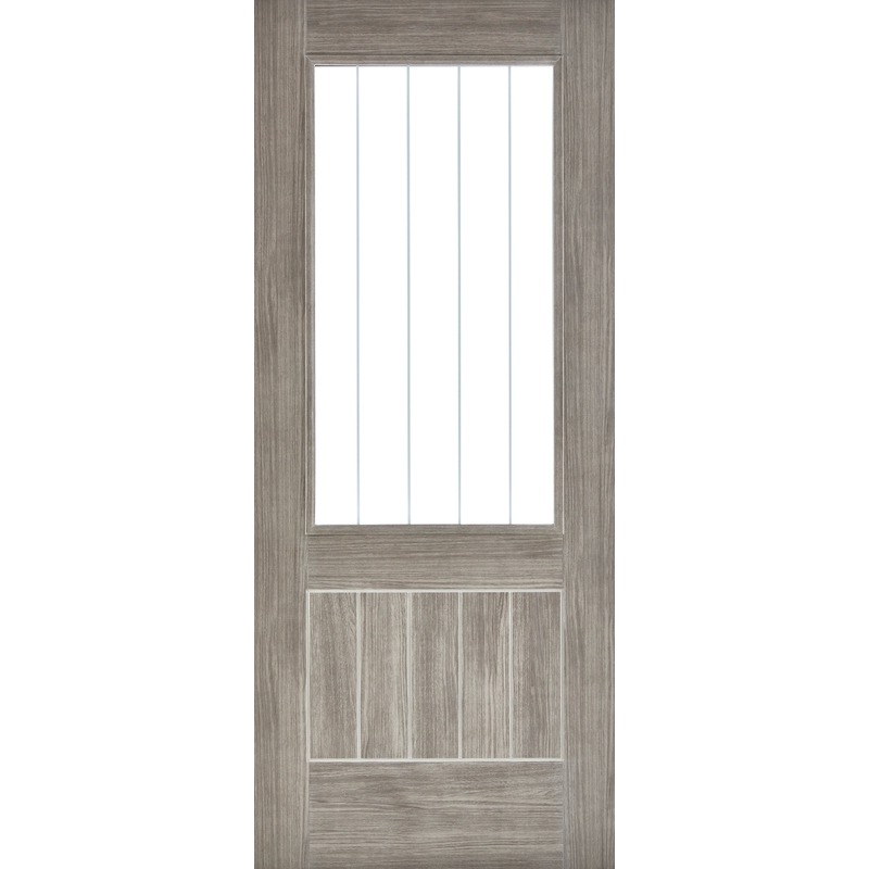 Internal Laminate Light Grey Mexicano Glazed Door